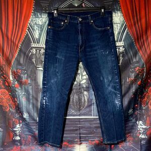 Levi's 505 Jeans Men's 36x29 Blue Cotton Denim Tapered Faded Outdoor Workwear